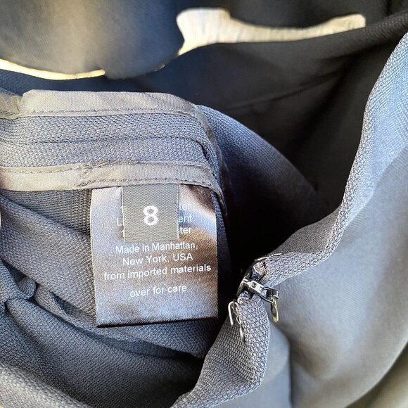 Rachel Comey Tie Shoulder Cut Out Waist Straight Leg Crepe Jumpsuit Sz 8 Navy - Picture 5 of 14